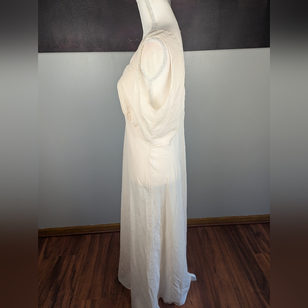Vintage off white maxi lingerie dress - Picture 6 of 7